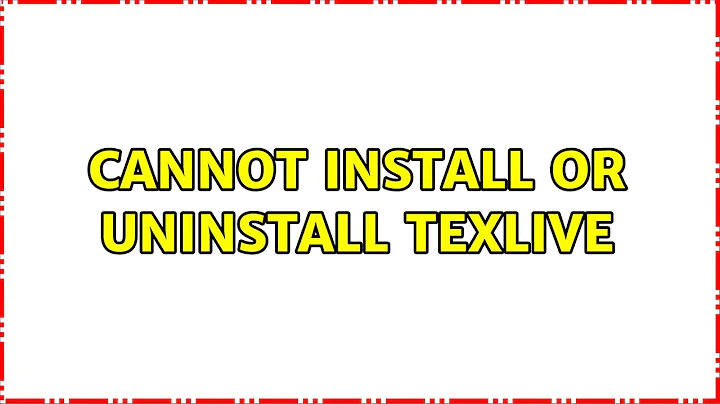 How do I uninstall TeX Live from my Mac? (2023)